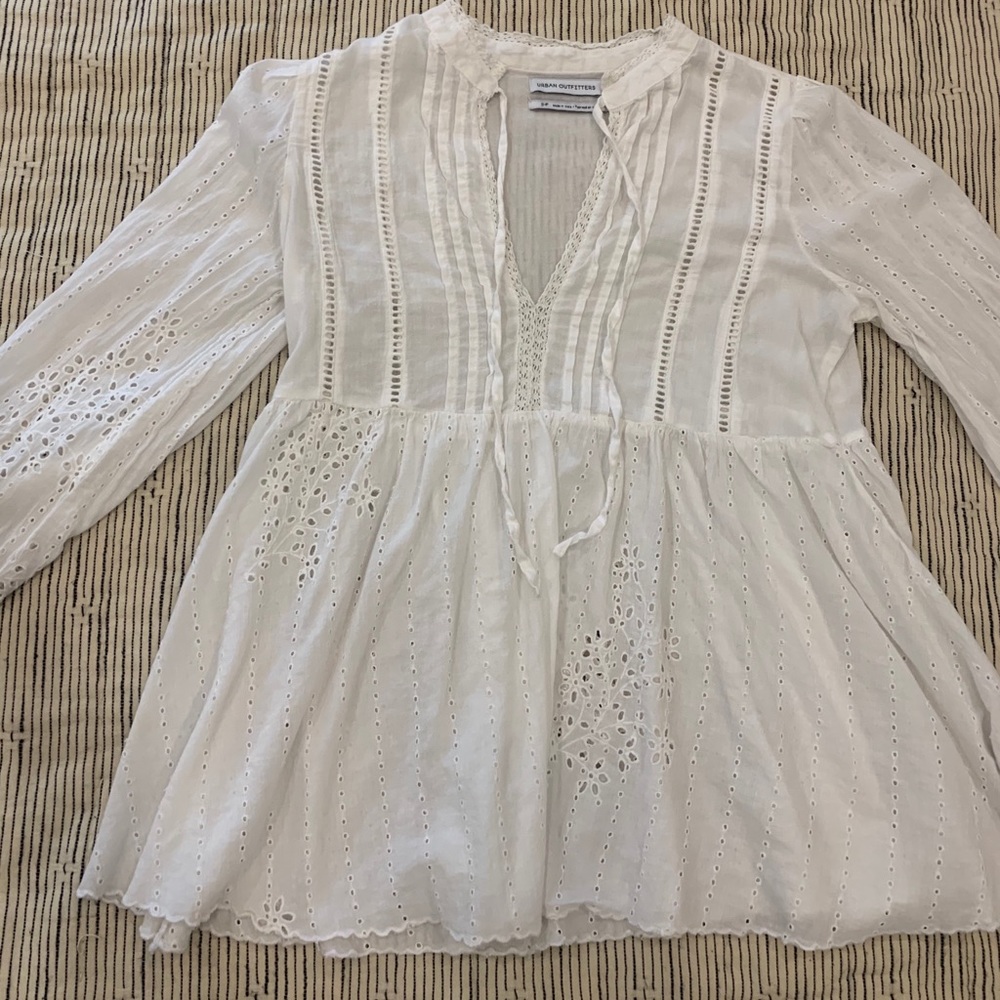 Urban Outfitters white peasant top